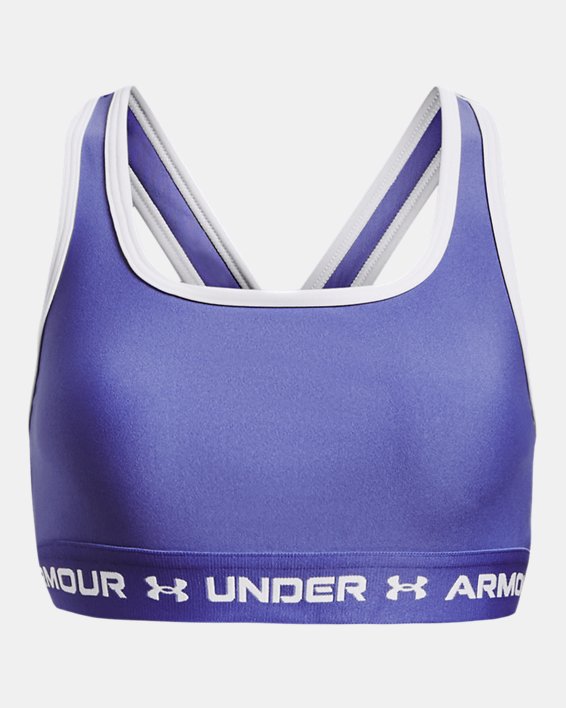 Girls' UA Crossback Sports Bra, Blue, pdpMainDesktop image number 0